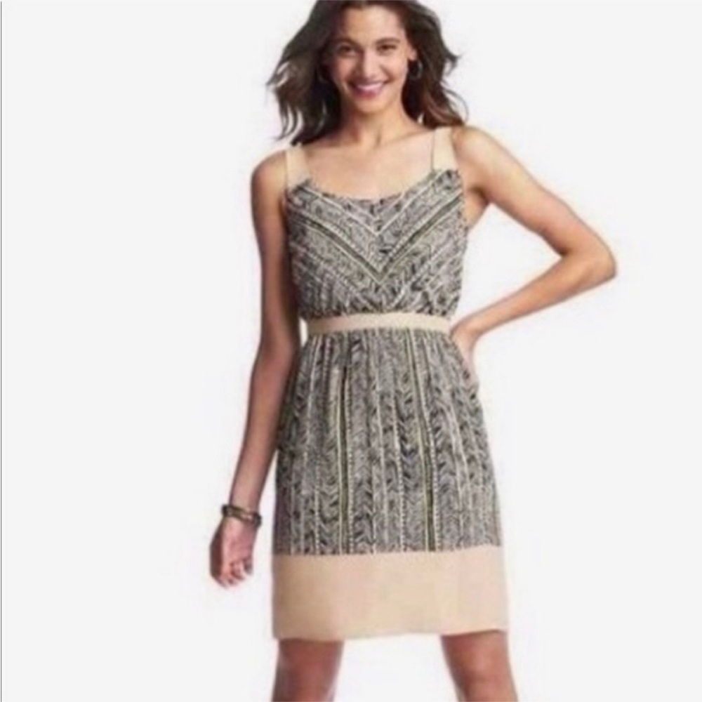 Loft Tribal Aztec Print Dress Size 8